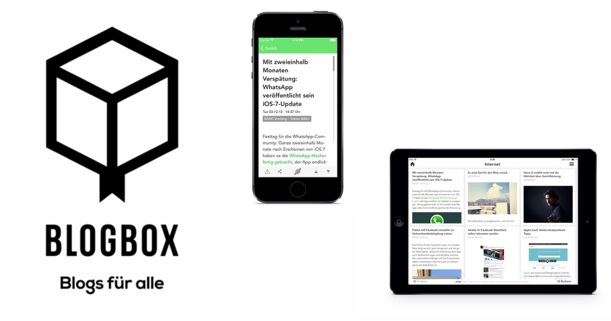 Blogbox App - Addis Techblog ist dabei