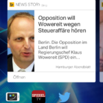 Der Nachrichten Folder mit Widget