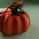 Katze im Kürbis. 3D Grafik mit Blender erstellt