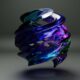 Blaues Glas Ornament mit Blender erzeugt
