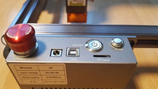 Vevor Lasergraviermaschine 5 Watt Notausknopf