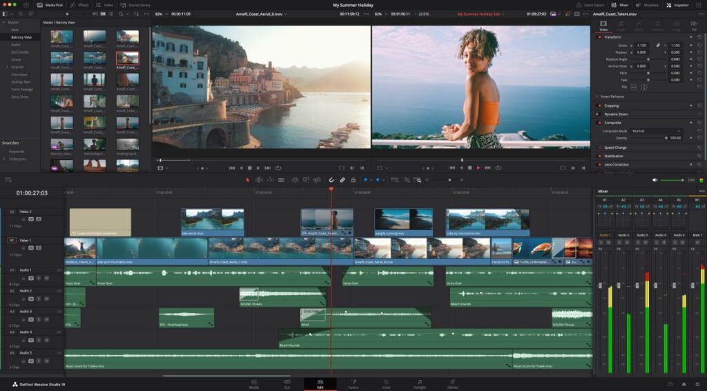 Davinci Resolve Edit Page