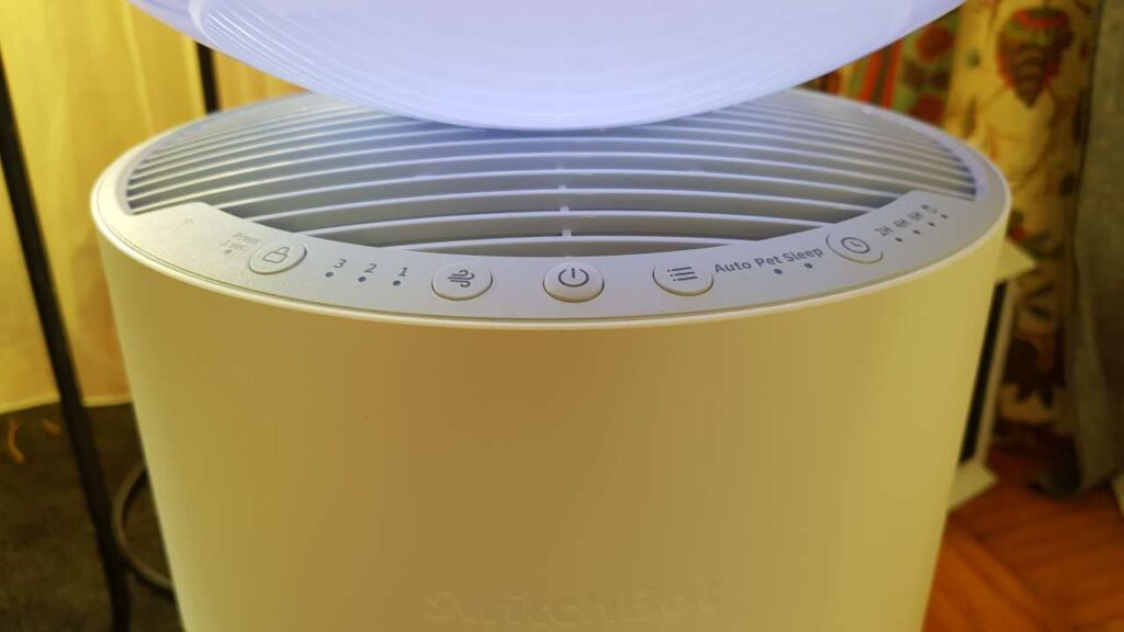 Switchbot Air Purifier physische Tasten am Gerät selbst - Test und Review