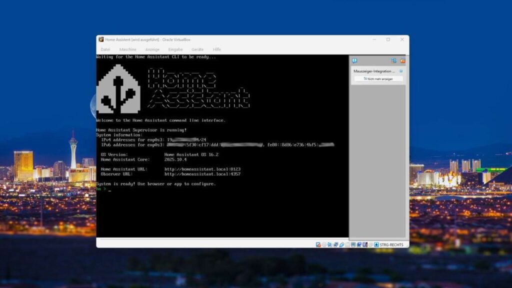 Home Assistant gestartet