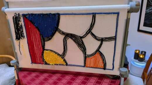 Erstes Projekt mit einfachen Mustern und Farben mit der Clawlab H1 Tufting Gun