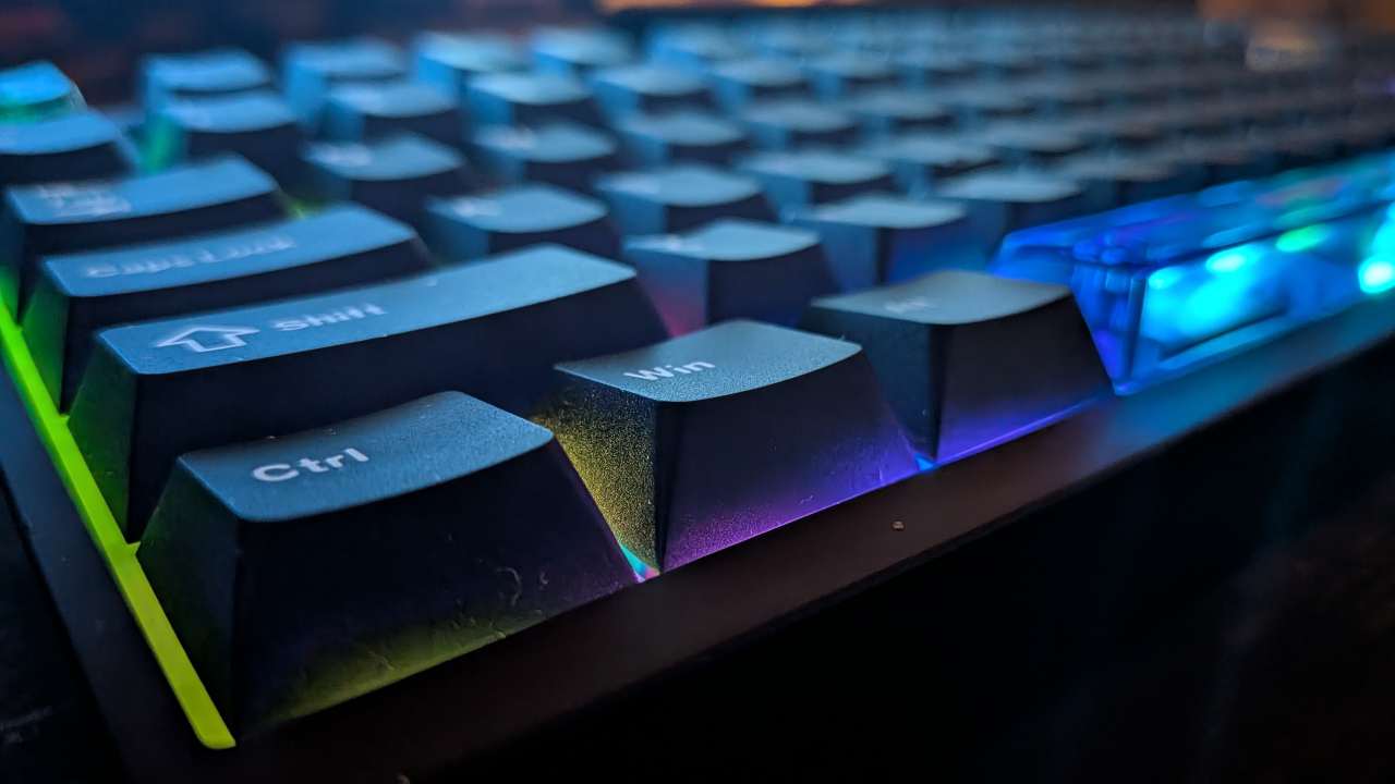 Gaming Tastatur in Nahaufnahme