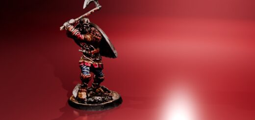 3D Scan einer Mittelalterfigur und anschließend mit Blender gerendert