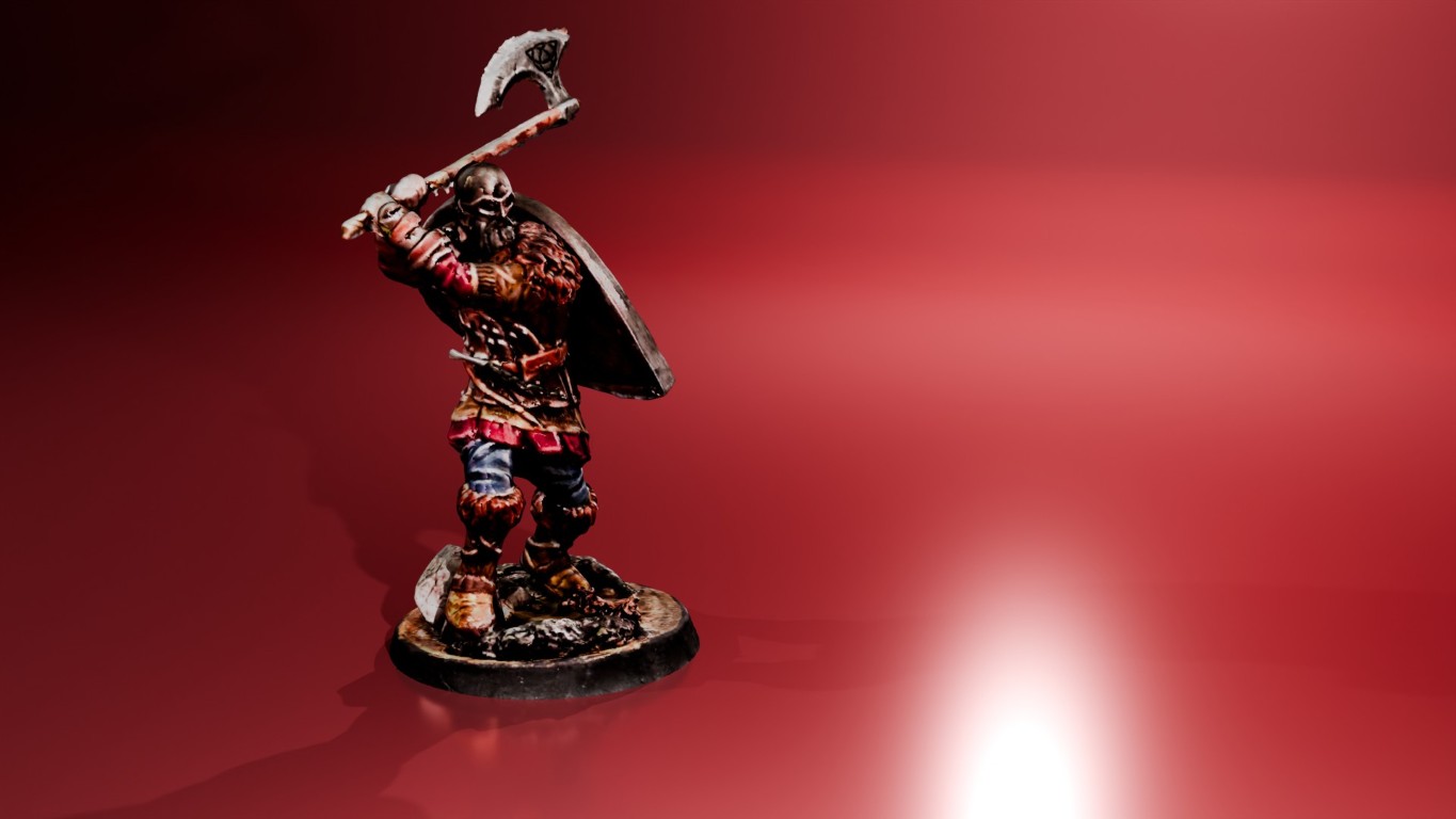 3D Scan einer Mittelalterfigur und anschließend mit Blender gerendert