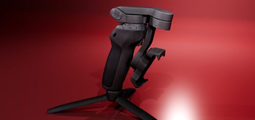 3D Scan eines Smartphone Gimbals, welches anschließend mit Blender gerendert wurde