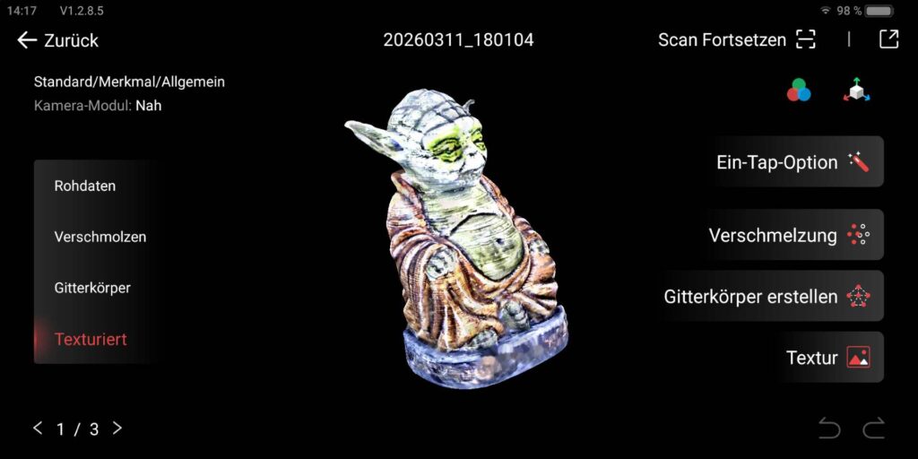 Yoda als 3D Scan