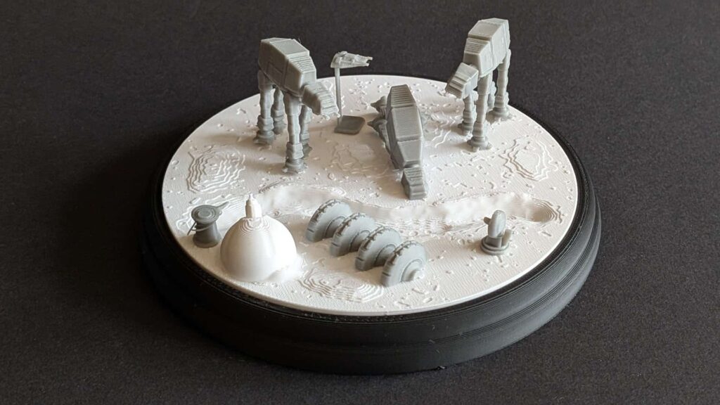 Die Schlacht von Hoth als 3D Druck Diorama