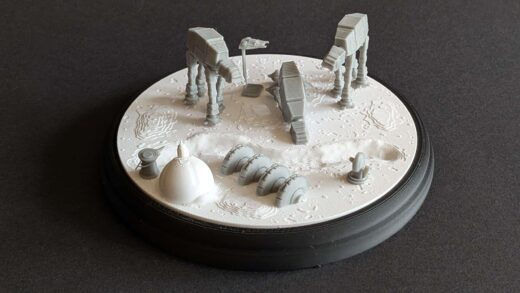 Die Schlacht von Hoth als 3D Druck Diorama