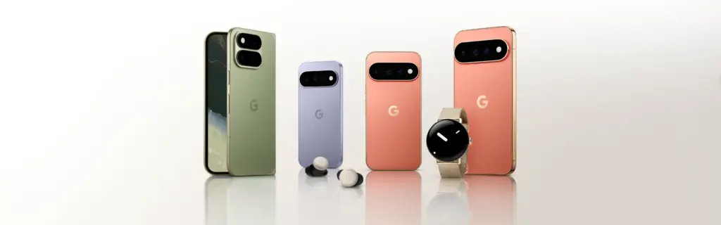 Die komplette Made-by-Google-2026-Familie. Bild: Google