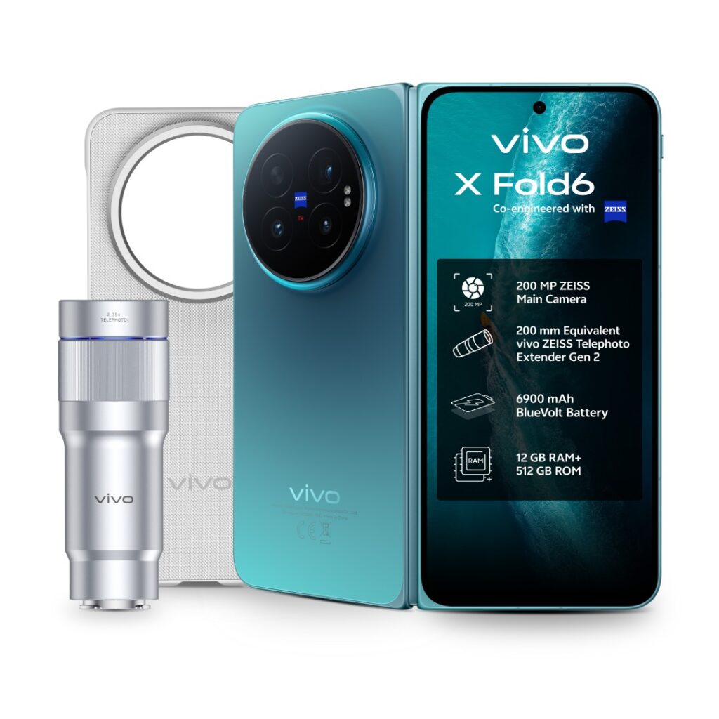 Das Vivo X Fold6 in Grün